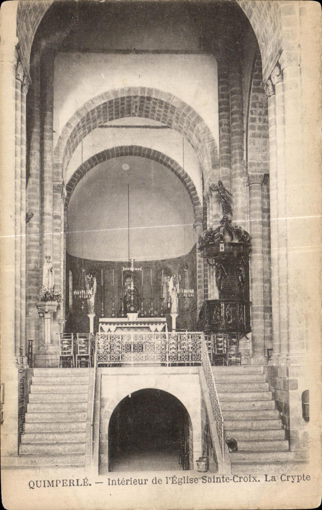 CPA Interior Quimperle of I Church Sainte Cross the Crypt