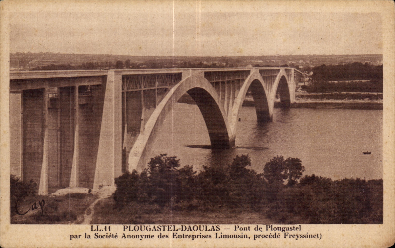 CPA Plougastel Daoulas Pont de Plougastel