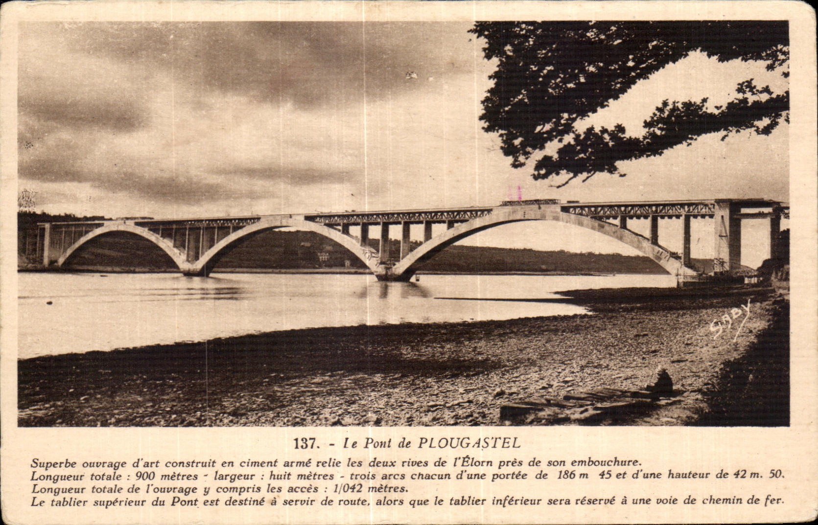 CPA Le Pont de Plougastel Superbe ouvrage d art