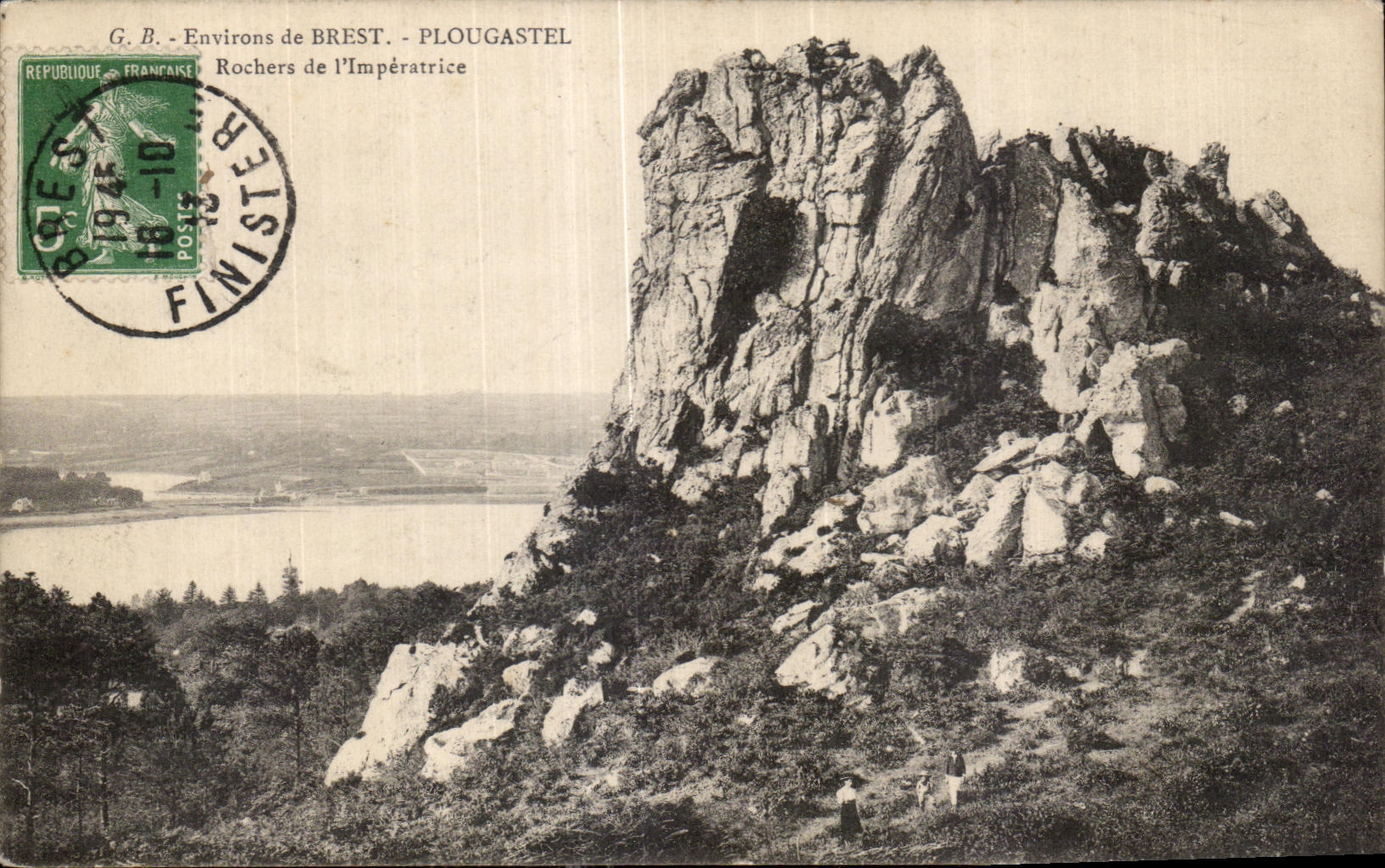 CPA Environs de Brest Plougastel Rochers de I Imperatrice