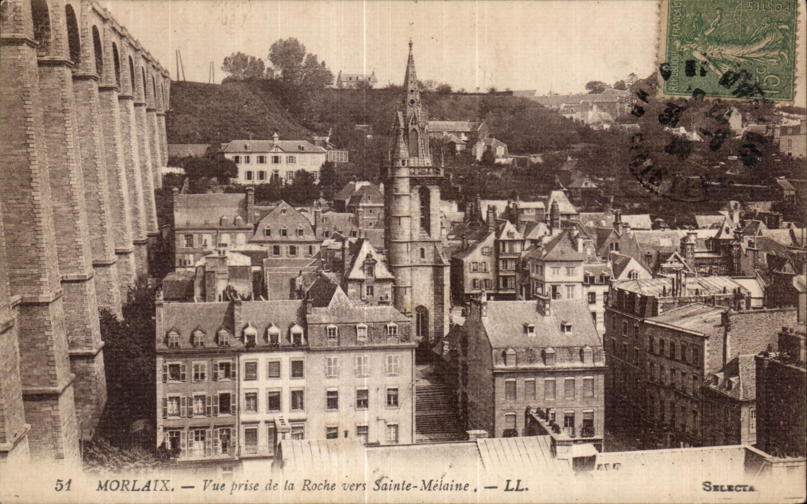 CPA Morlaix Vue prise de la Roche vers Sainte Melaine