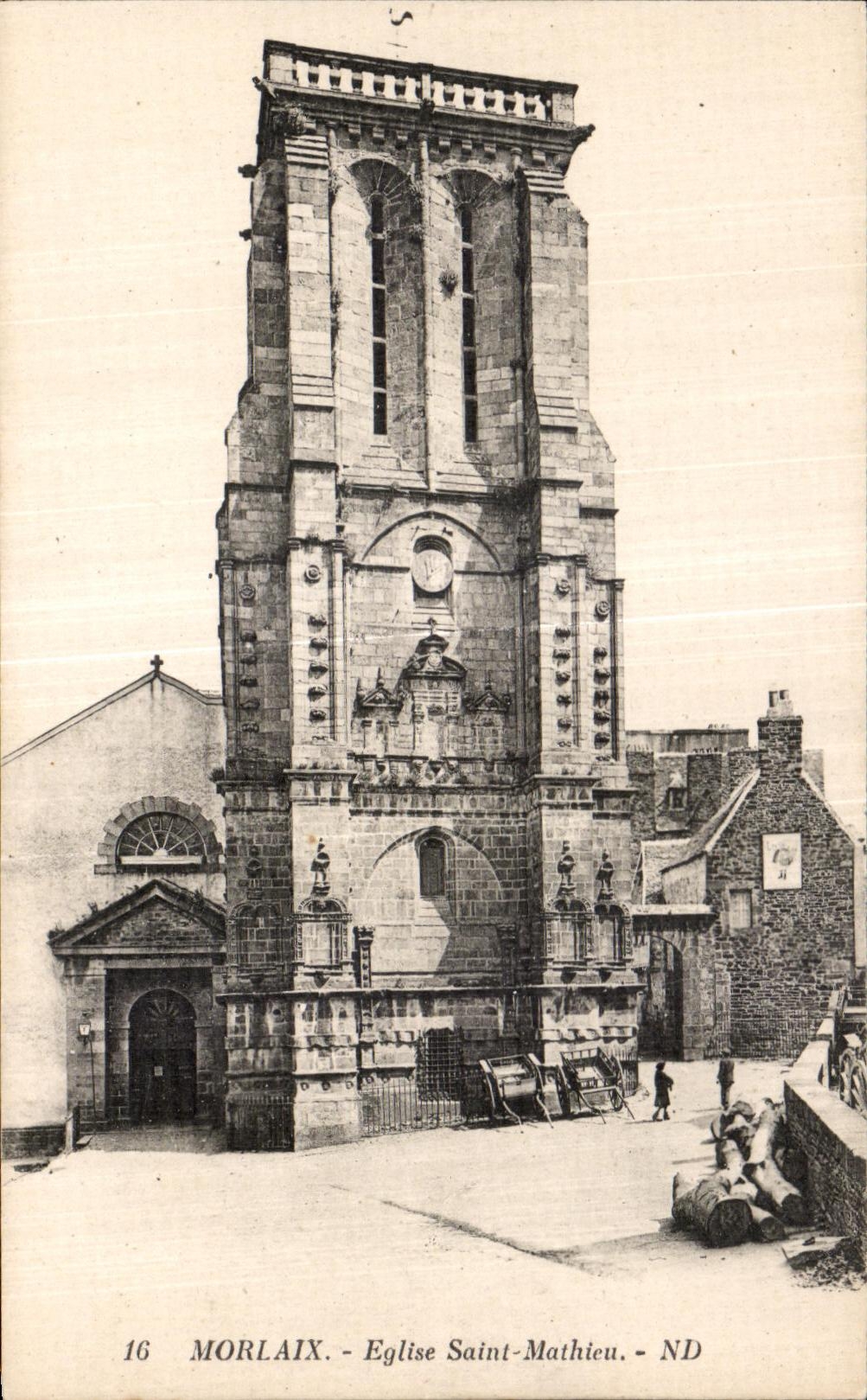 CPA Morlaix Eglise Saint Mathieu