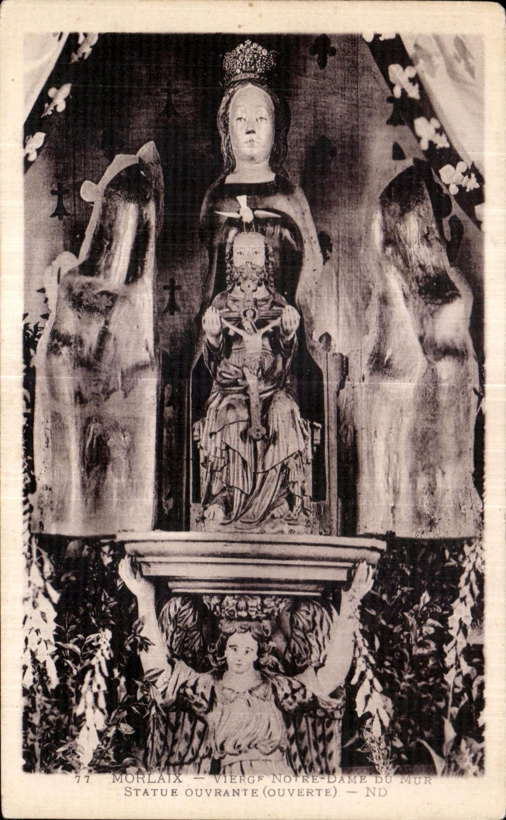CPA Morlaix Vierge Notre Dame Du Mur Statue Ouvrante (Ouverte)