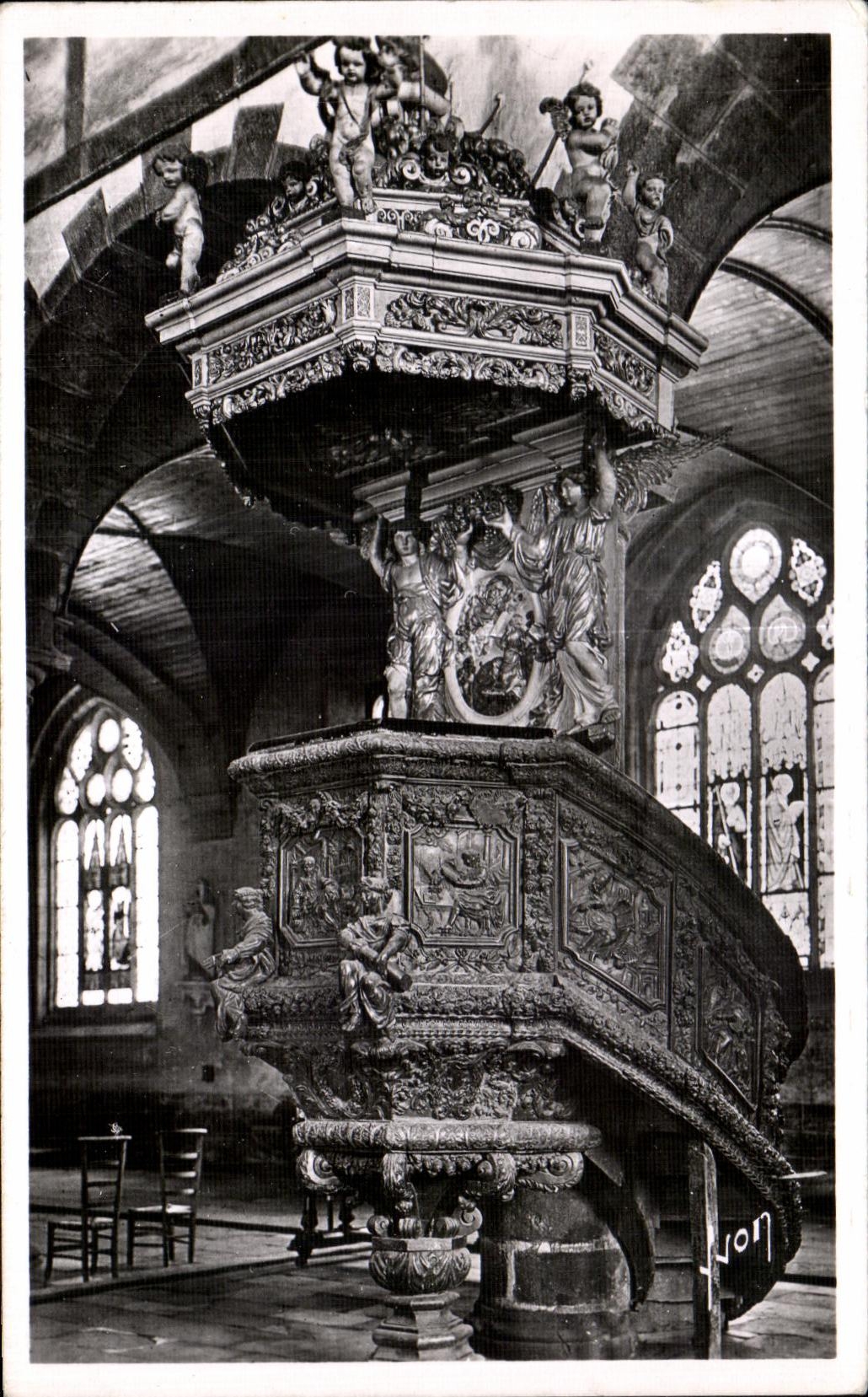 CPA Saint Thegonnec (Finistere) La chaire de I Eglise (XVII siecle)