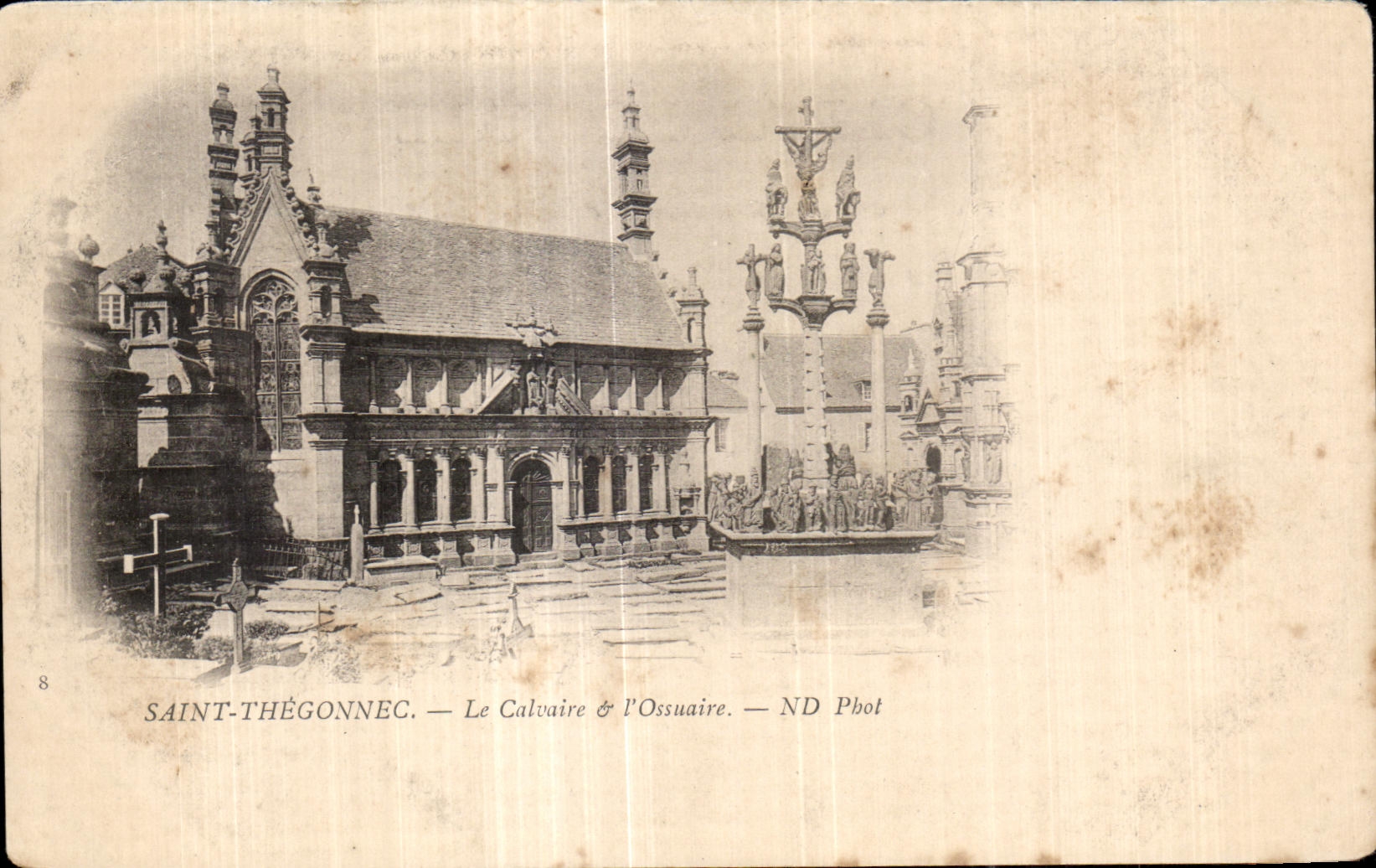 CPA Saint Thegonnec Le Calvaire I Ossuaire