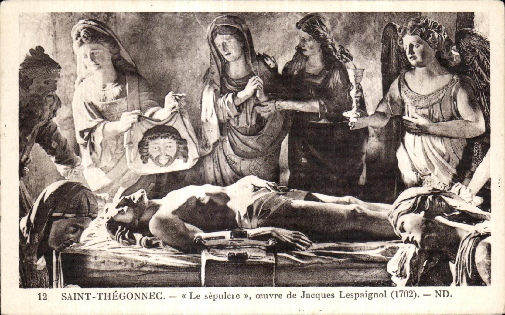 CPA Saint Thegonnec Le sepulcre ceuvre de Jacques Lespaignol