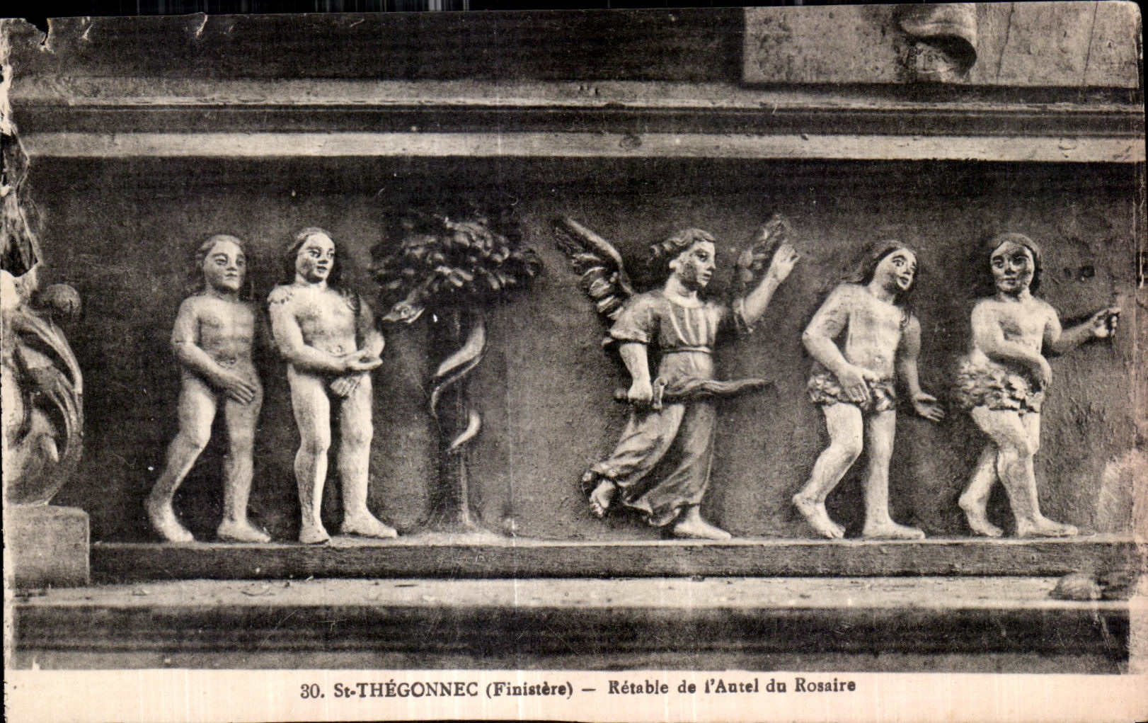 CPA Saint Thegonnec (Finistere) Retable de I Autel du Rosaire