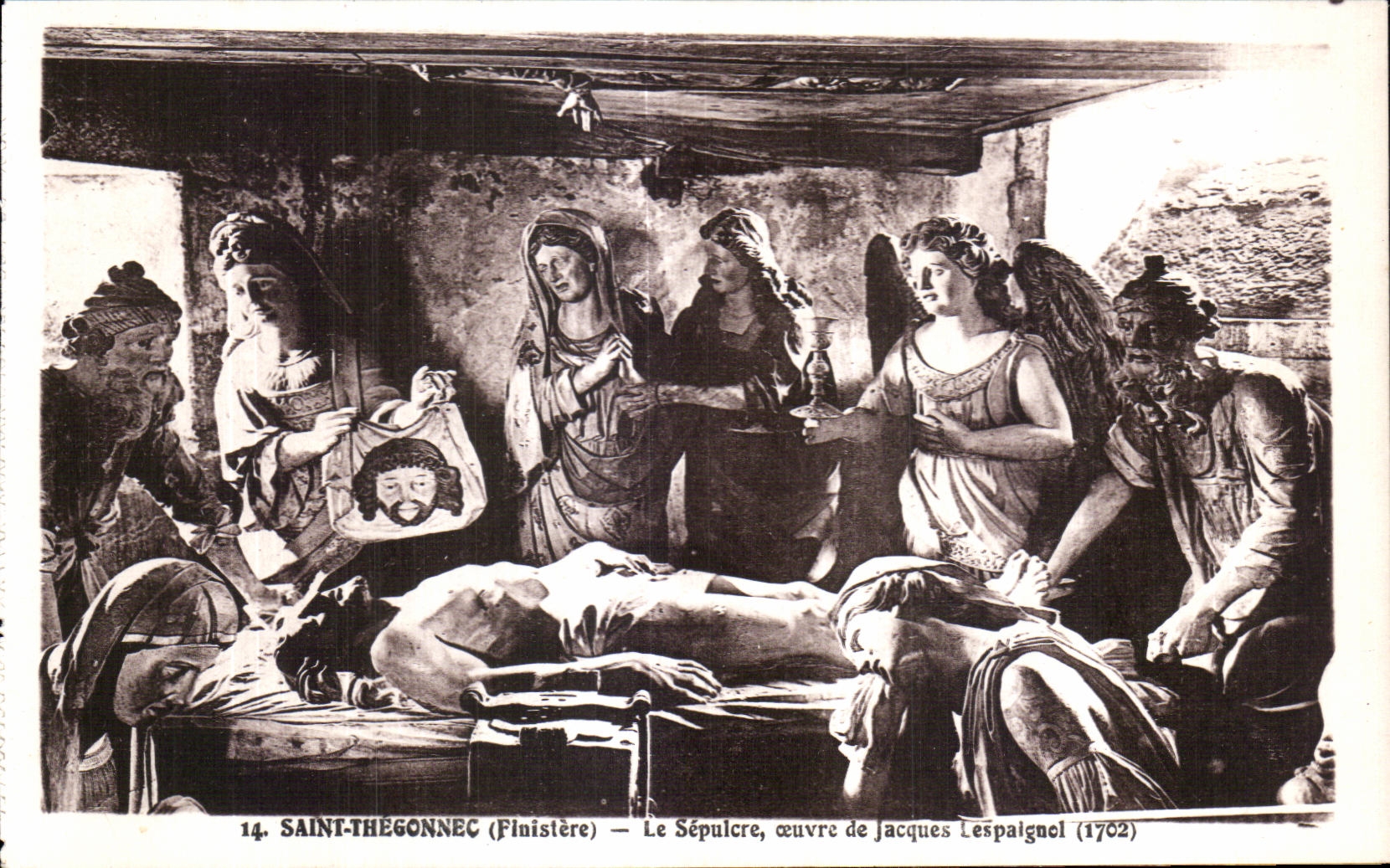 CPA Saint Thegonnec (Finistere) Le Sepulcre ocuvre de Jacques Lespalgnol