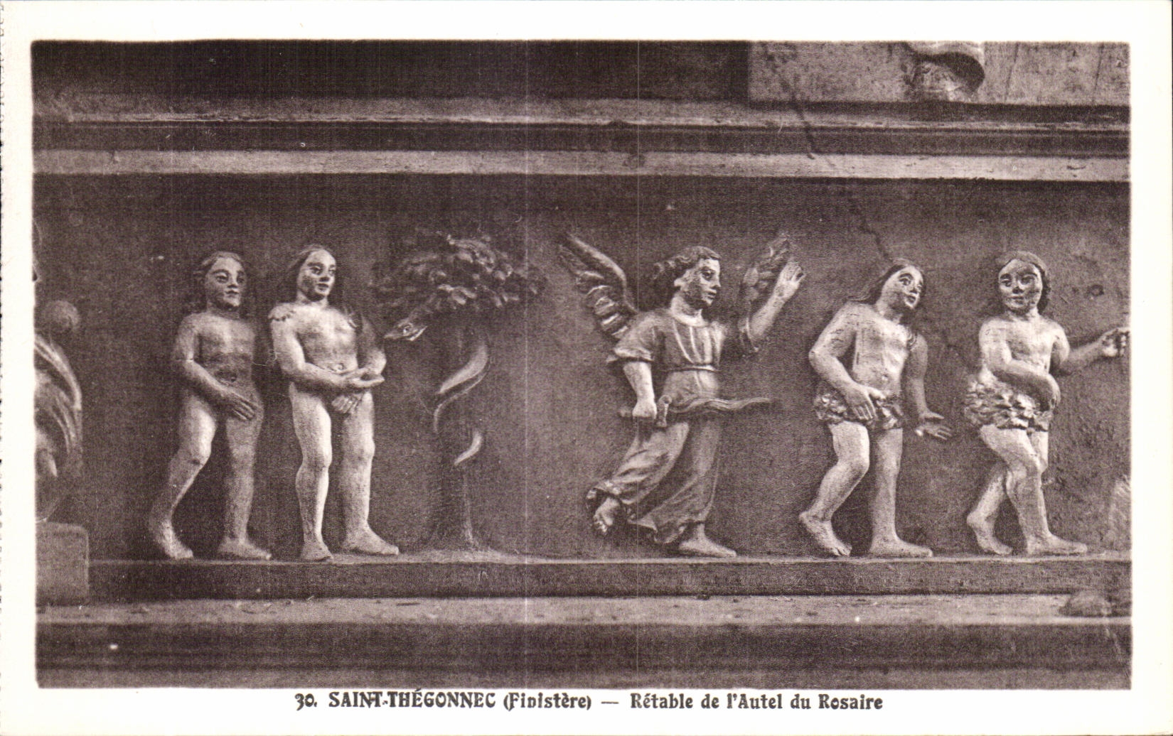 CPA Saint Thegonnec (Finistere) Retable de I Autel du Rosaire