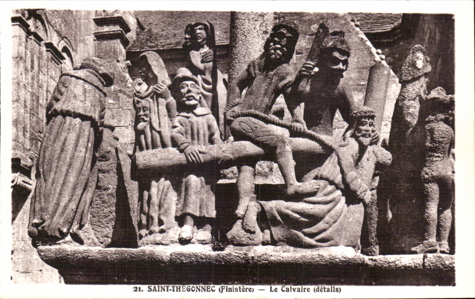 CPA Saint Thegonnec (Finistere) Le Calvaire (details)