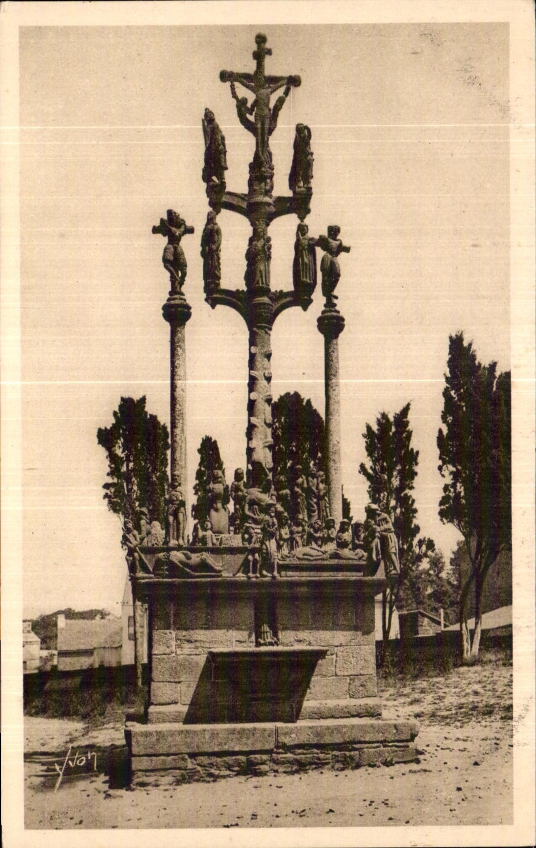 CPA Saint Thegonnec Le Calvaire cote Nord