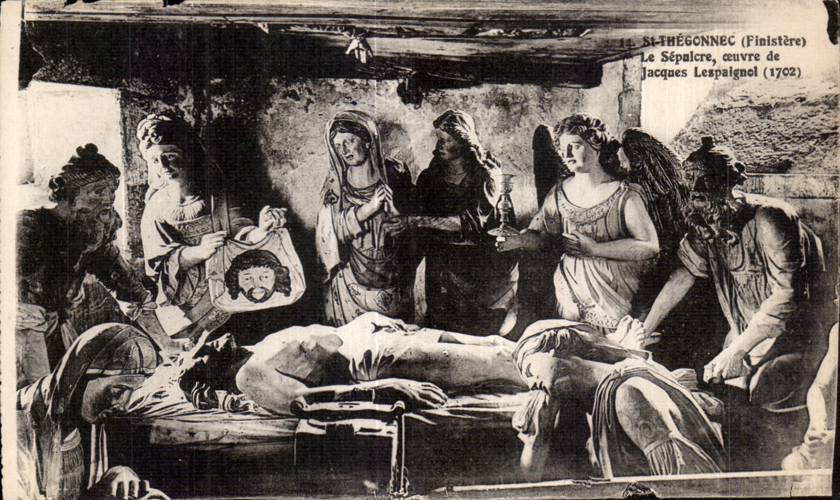 CPA Saint Thegonnec (Finistere) Le Sepulcre ceuvre de Jacques Lespaignol