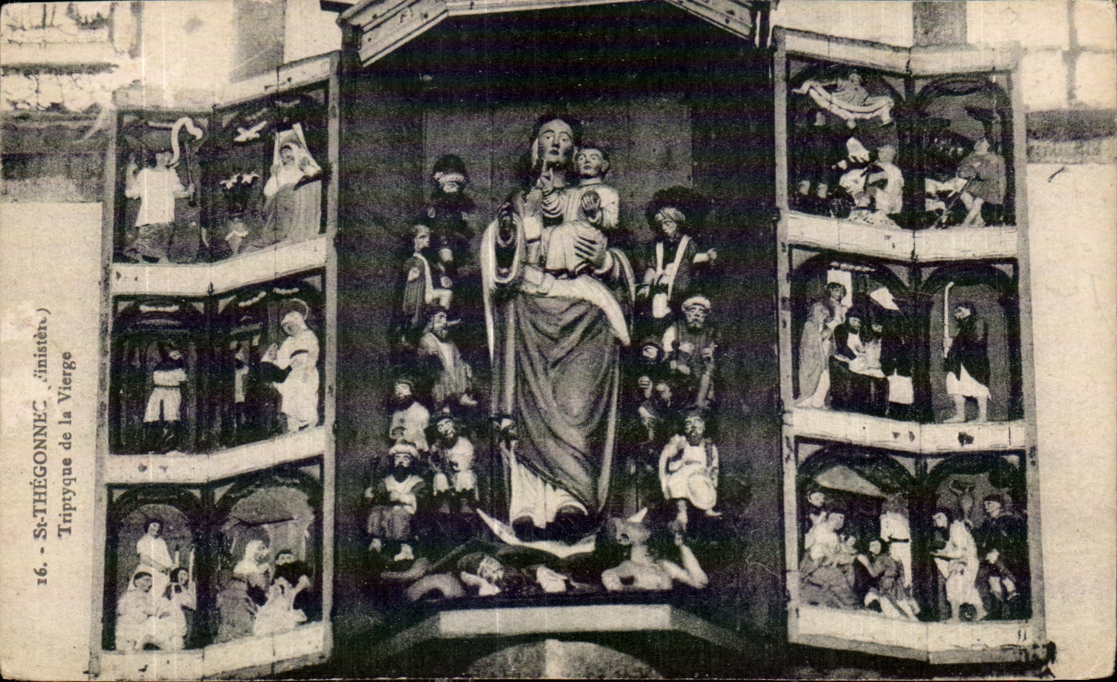 CPA St Thegonnec (Finistere) Triplyque de la Vierge