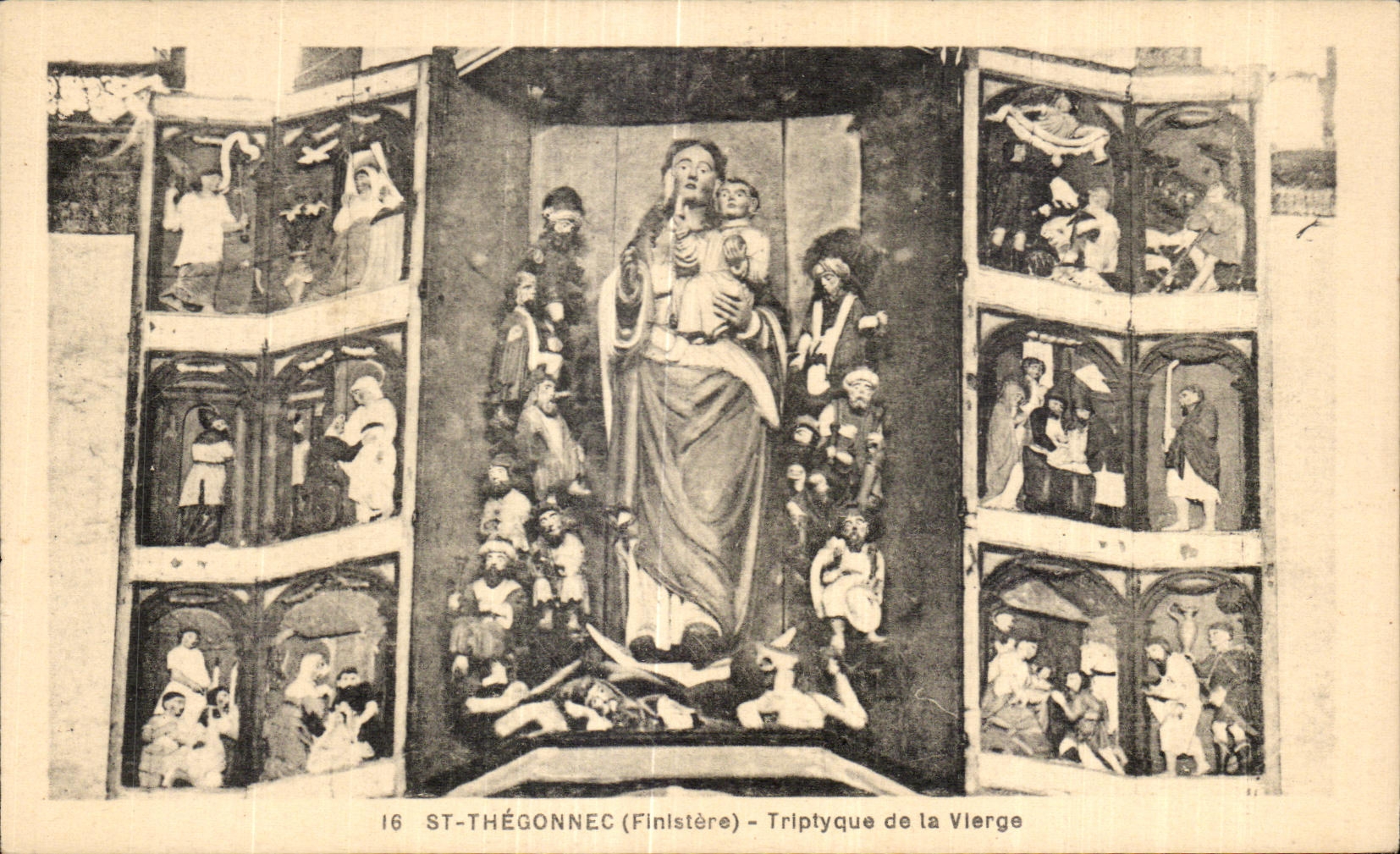 CPA Saint Thegonnec (Finistere) Triptyque de la Vierge