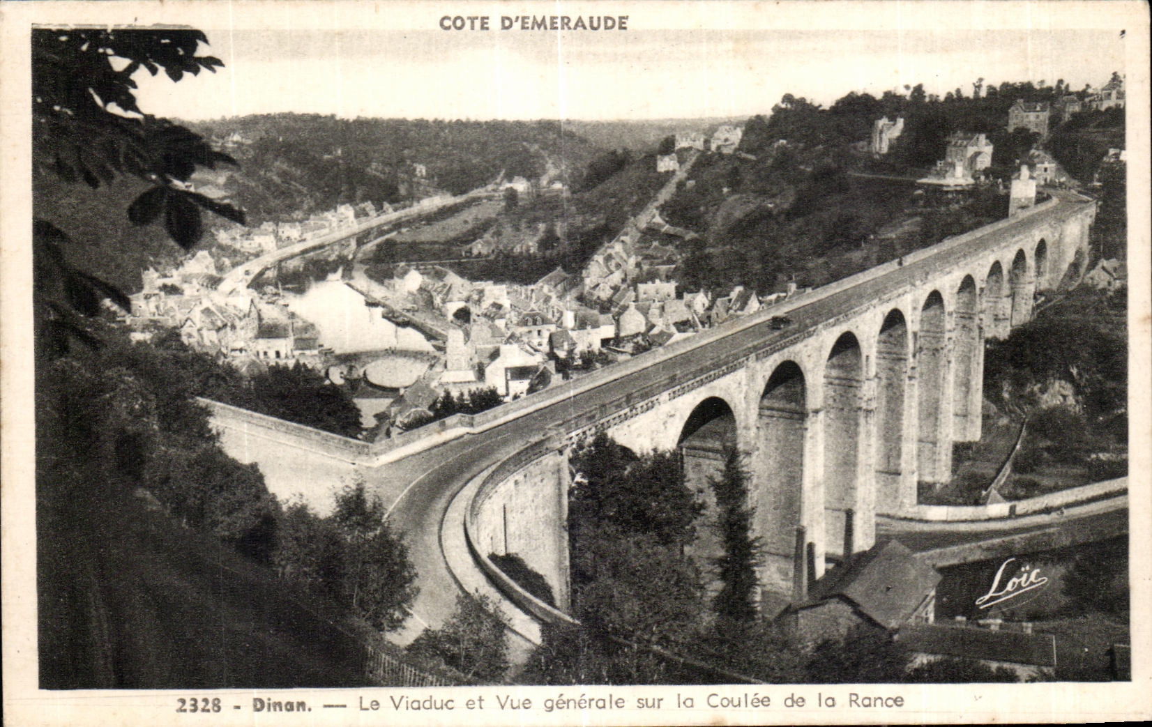 CPA Dinan La Viaduc et Vue generale sur la Coulee de la Rance