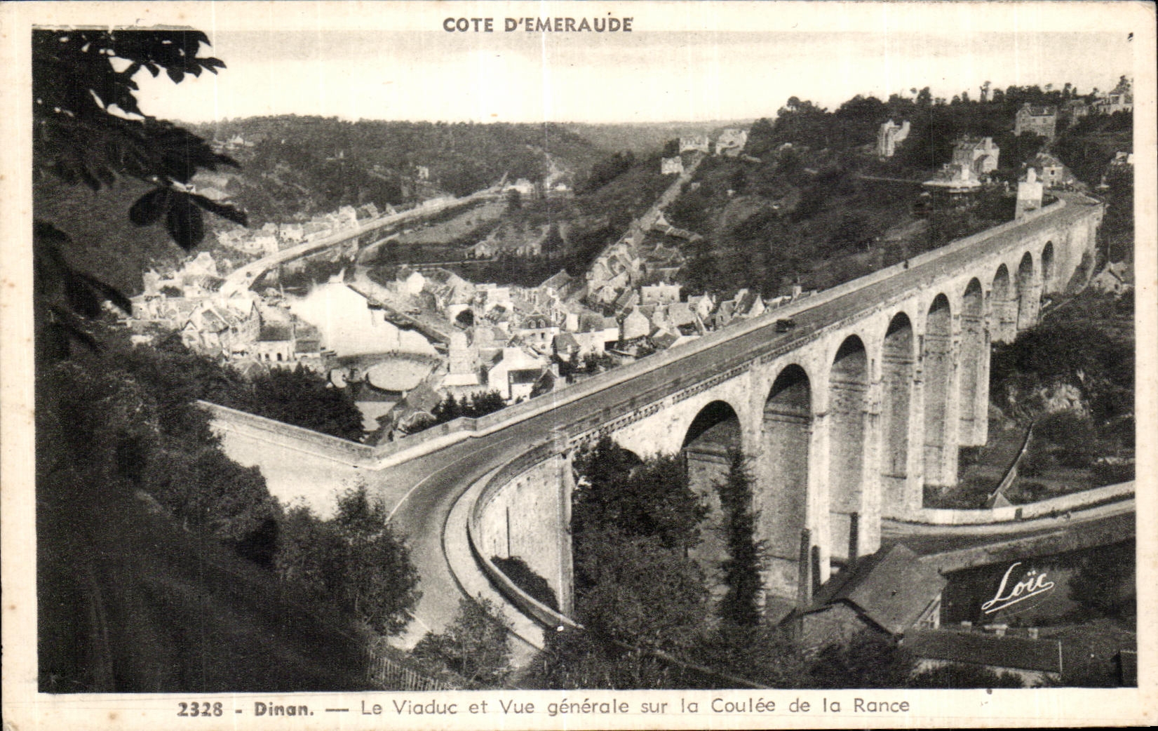 CPA Dinan Le Viaduc et Vue generale sur la Coulee de la Rance
