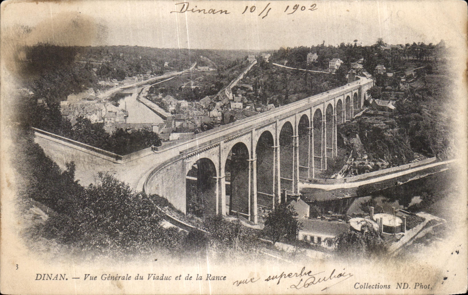 CPA Dinan Vue Generale Du Viaduc et de la Rance