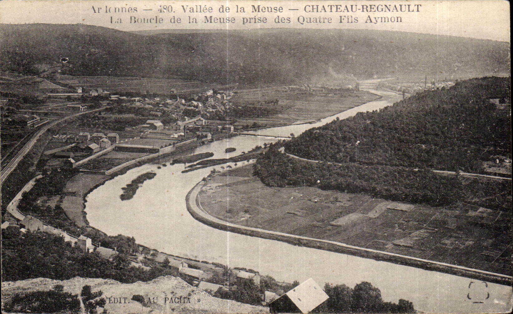 CPA el valle de Ardennes del castillo de la Mosa Regnault el lazo de la Mosa tomada del alambre de cuatro Aymon