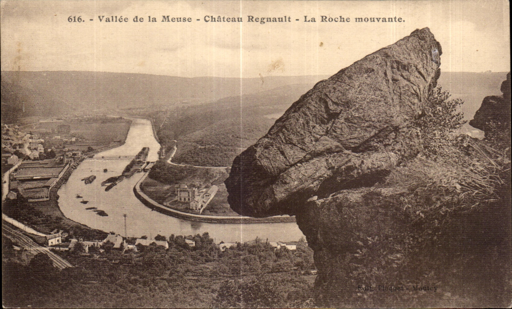 Valle de CPA del castillo de la Mosa Regnault la roca movil