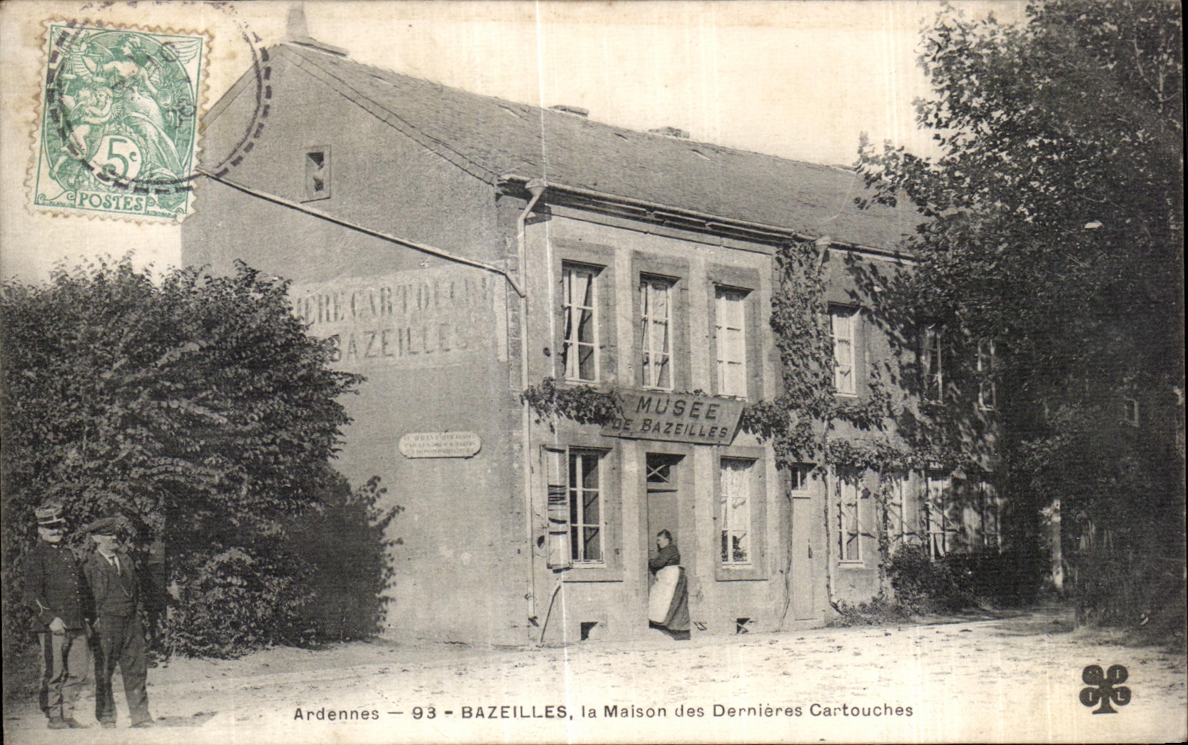 CPA Bazeilles la casa de la guerra pasada de los cartuchos de Militaria 1870