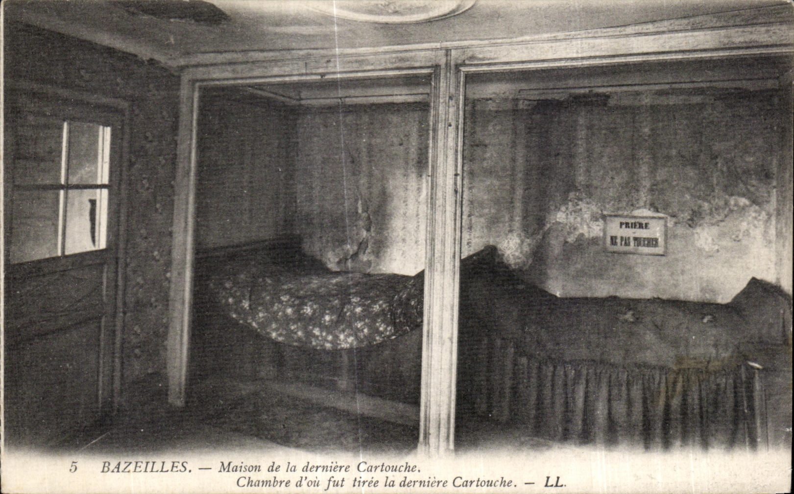 CPA Bazeilles Maison de la derniere Cartouche Chambre d ou fut tiree la derniere Cartouche Militaria