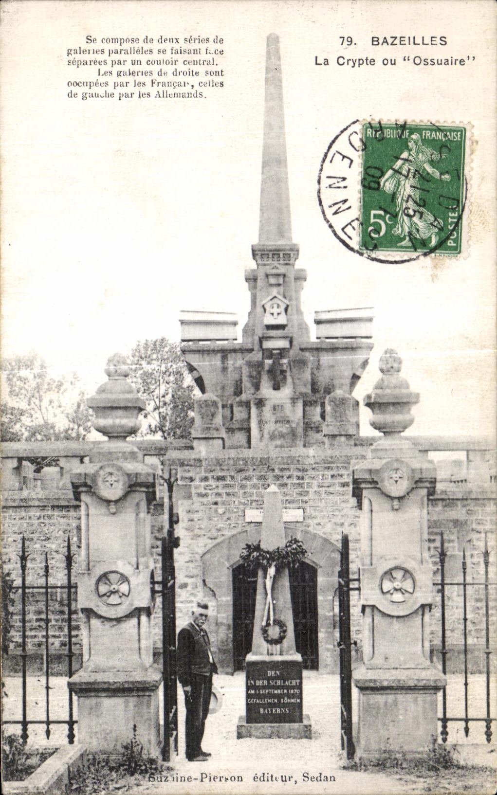 CPA Bazeilles the Crypt or Militaria Ossuary