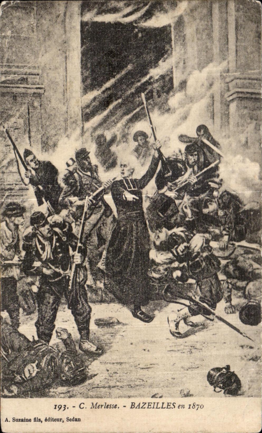 CPA Bazeilles en 1870 Militaria