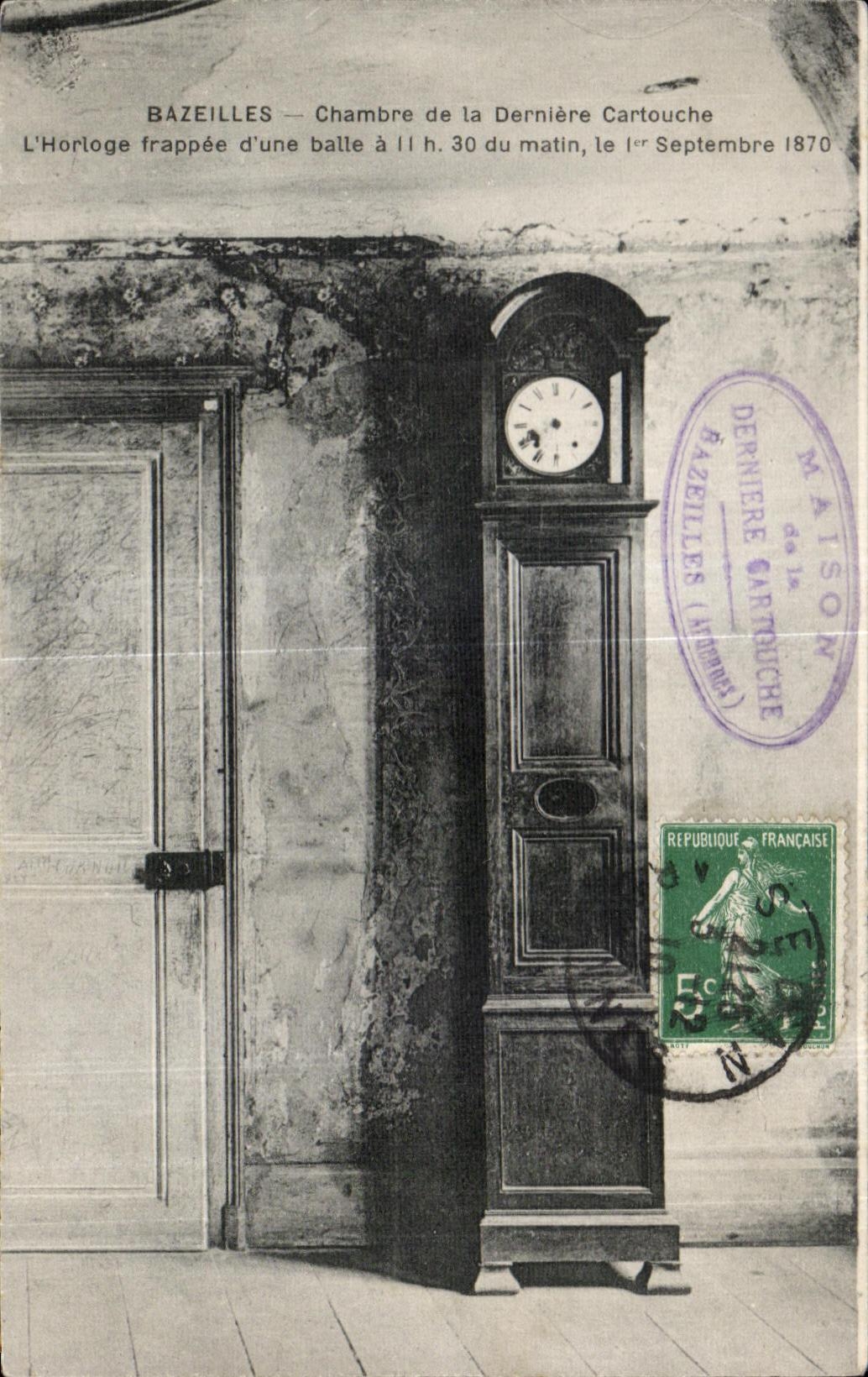 CPA Bazeilles room of the Last Cartouche Militaria War of 1870 Clock