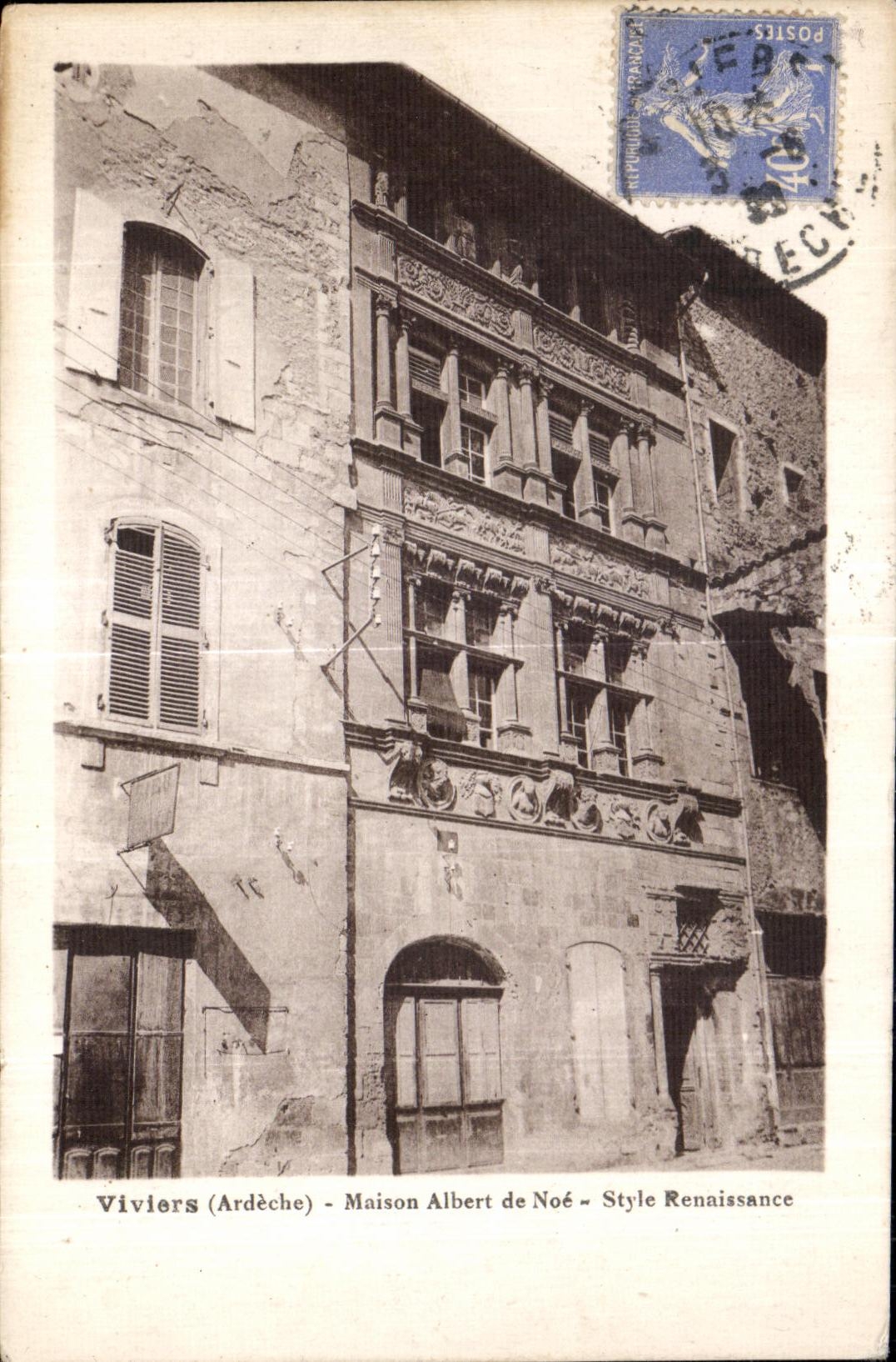 CPA Fish ponds (Ardeche) House Albert of Noah Style Renaissance