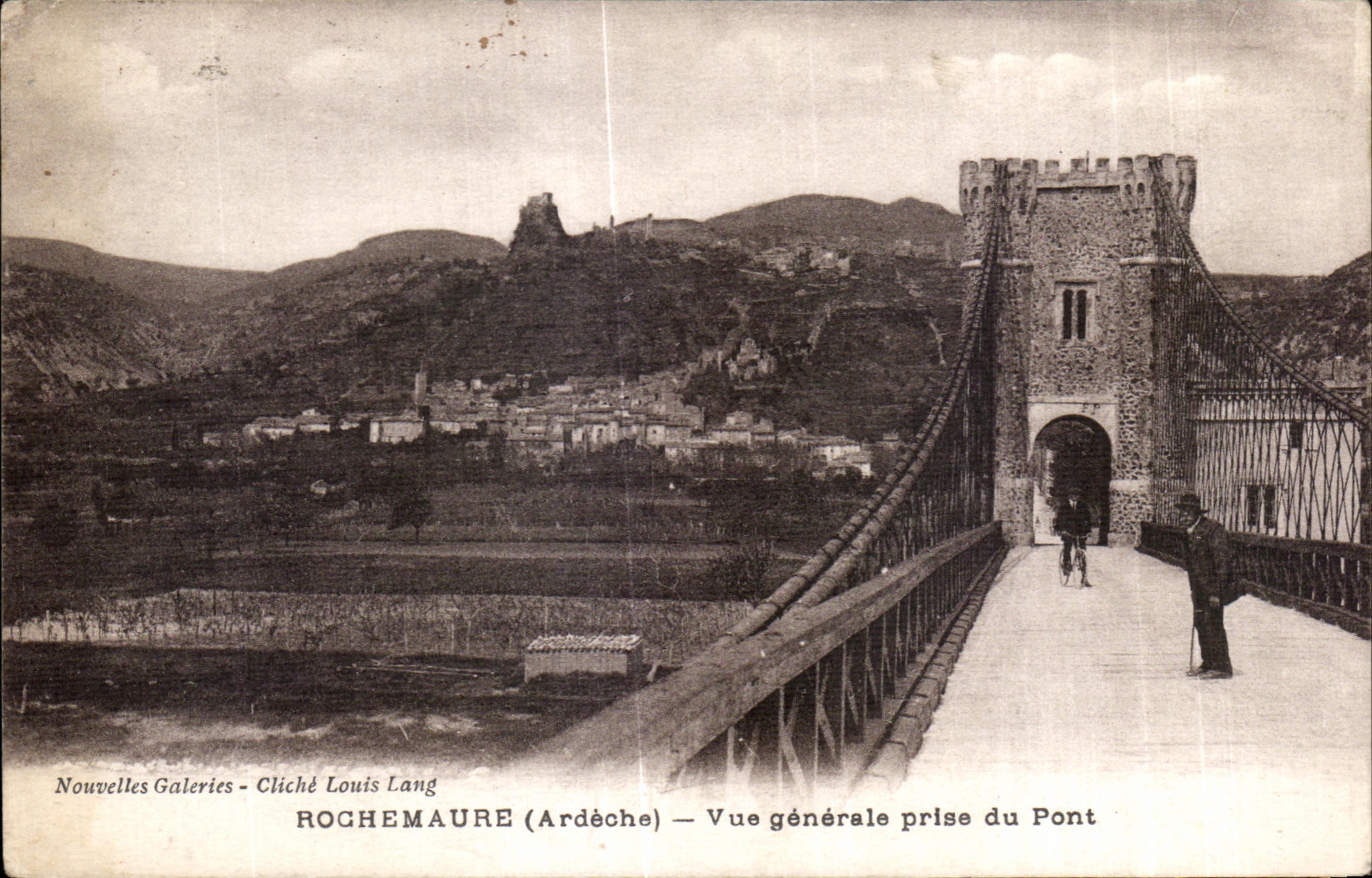 CPA Rochemaure (Ardeche) View Taken Bridge