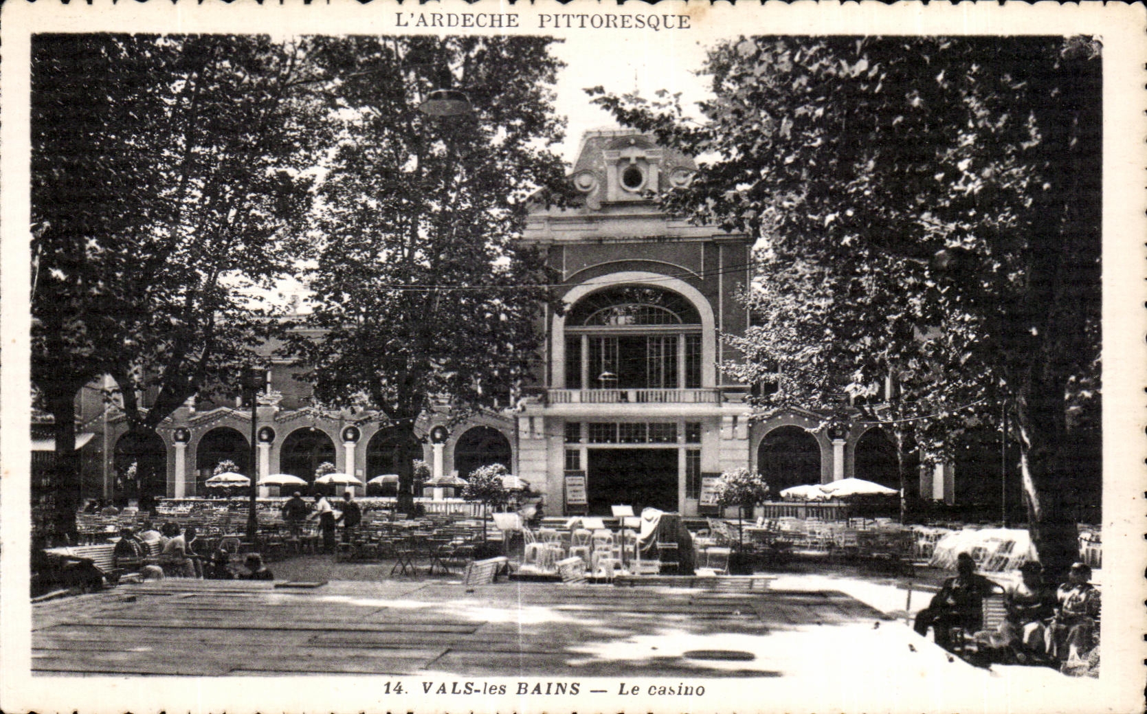 CPA Ardeche Picturesque Valleys les Bains the casino