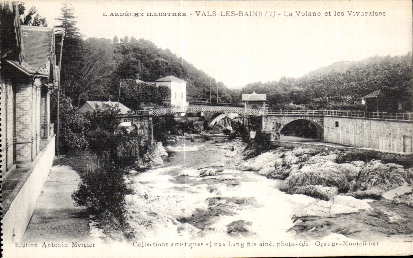 CPA Illustrated Ardeche Valleys Les Bains Volane and Vivaraises
