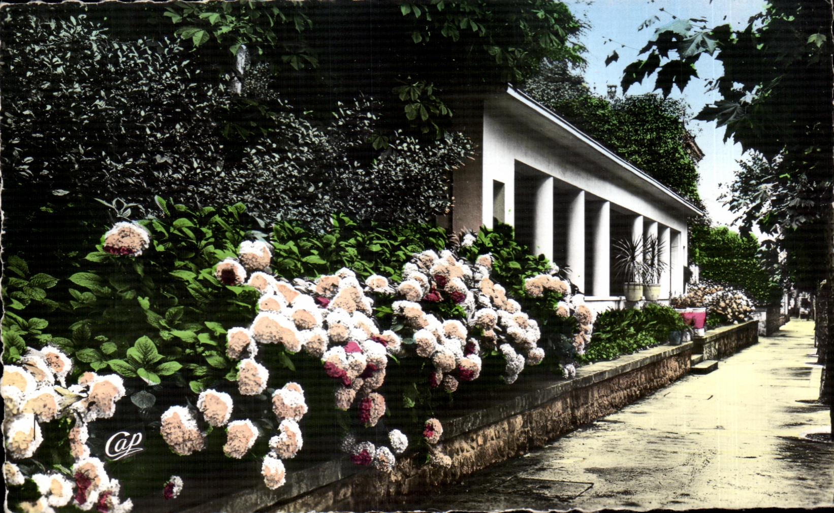 CPA Vals Les Bains Ardeche Centers Thermal and Tourist a corner of Garden and I shelter of the Source Saint Jean