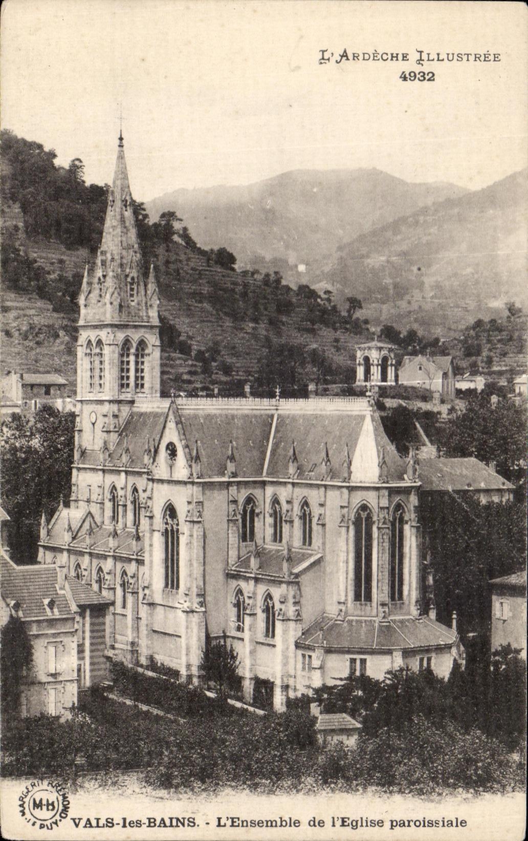 CPA Illustrated Ardeche Valleys les Bains Together of I Parish church