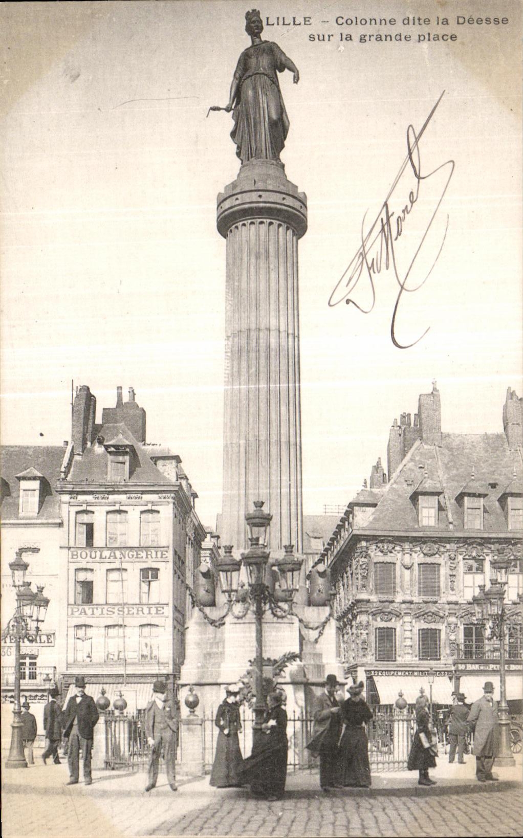CPA Lille Column known as the Goddess on the great Place