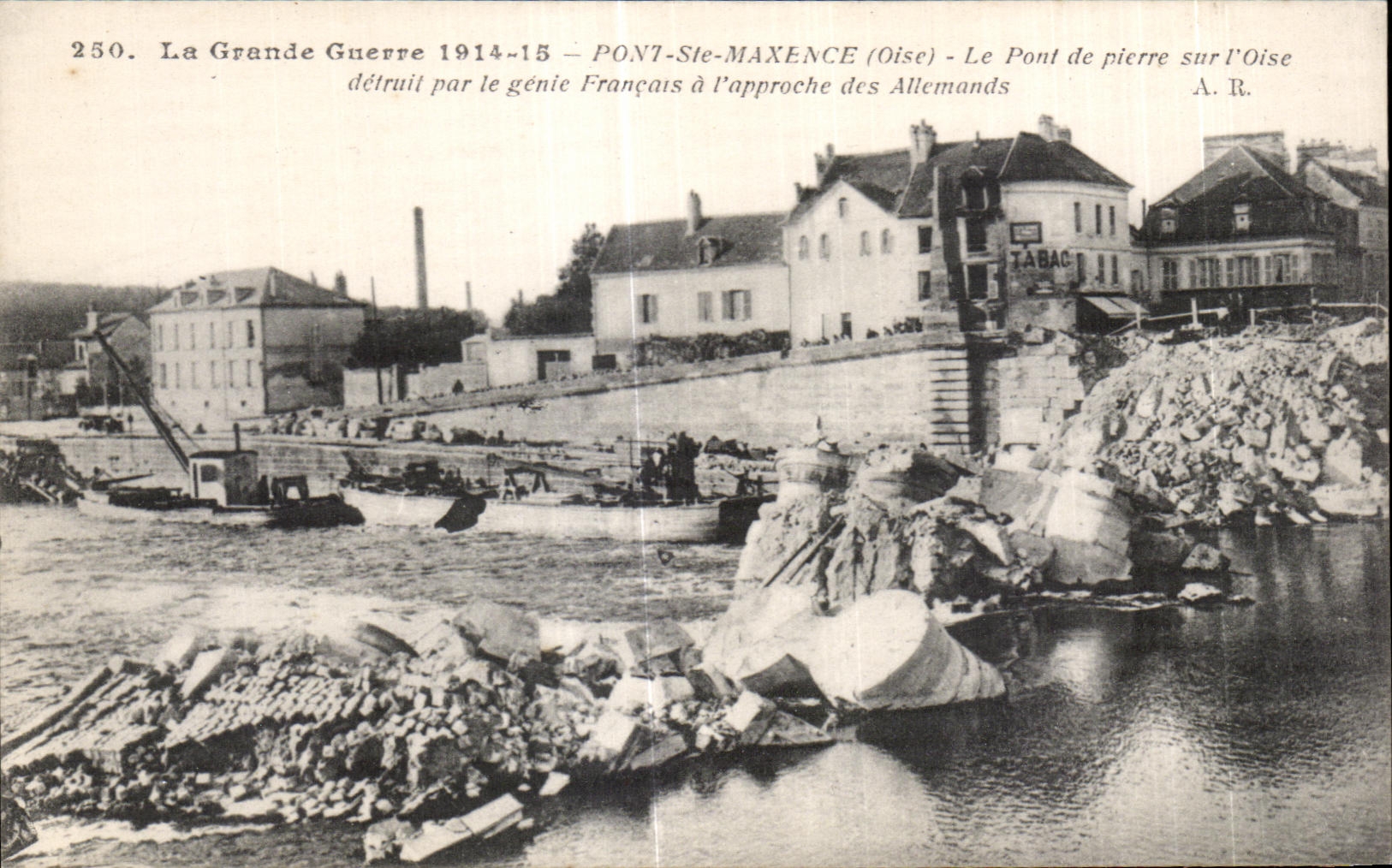 Piedras de afilar grandes 1914-15 de CPA Guerrre Pont Ste Maxence Oise Le Pont de en Oise Militaria