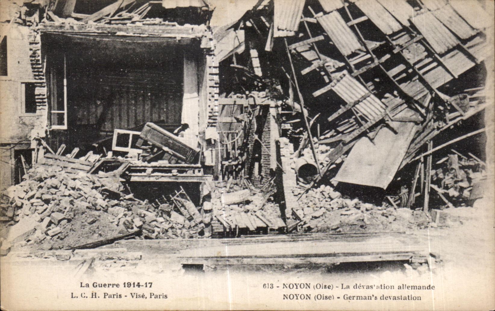 CPA La Guerre 1914-17 Noyon Oise La devas ation allemande Militaria