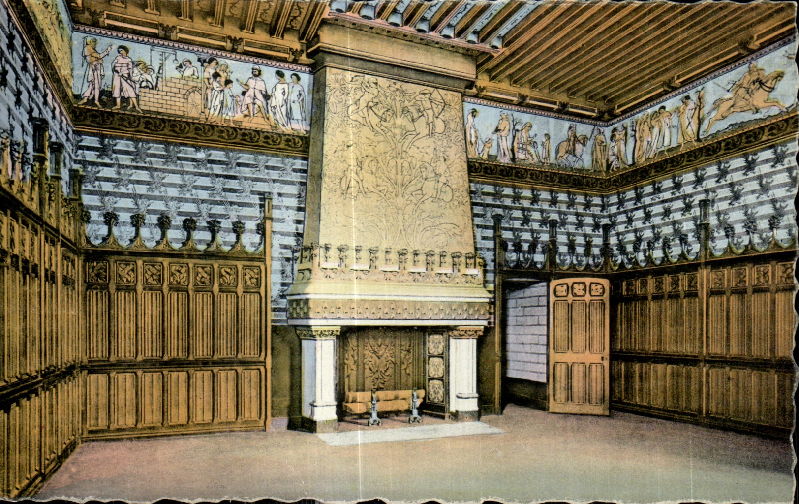 CPA Pierrefonds el castillo el cuarto tiene que dormir del senor