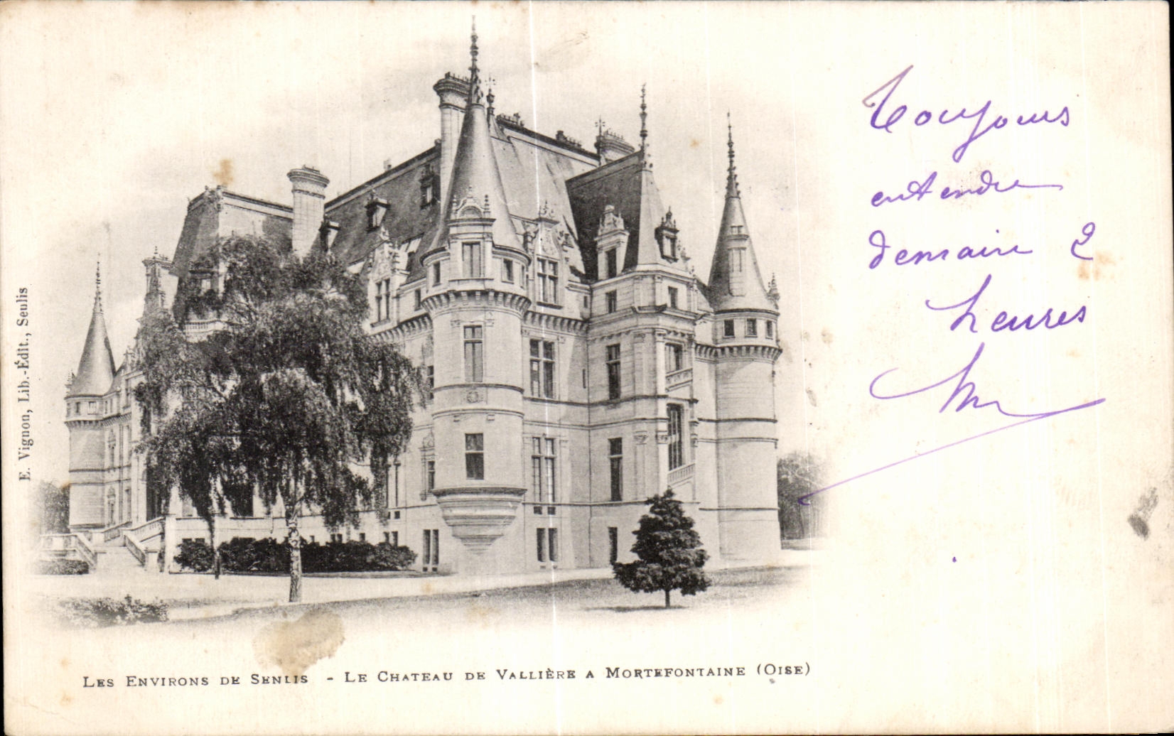 CPA Les Environs De Senlis Le Chateau De Vallierre A Mortefontaine (Oise)