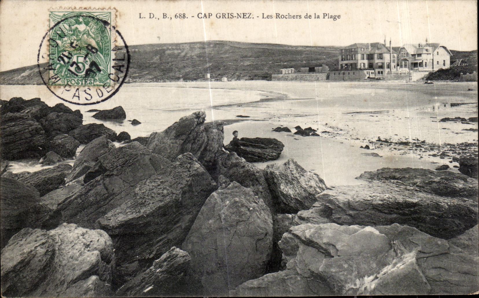 CPA Cap Gris Nez Les Rochers de la Plage