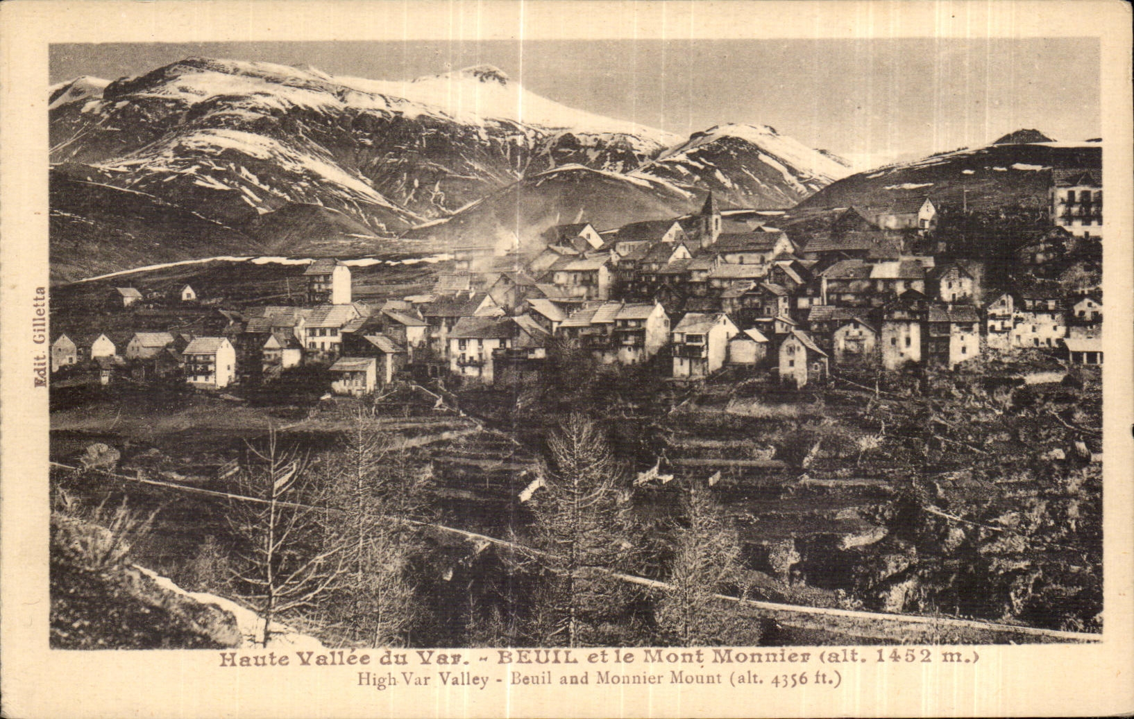 CPA Haute Vallee du Var Beuil et le Mont Monnier High Var Valley Beuil and Monier Mount