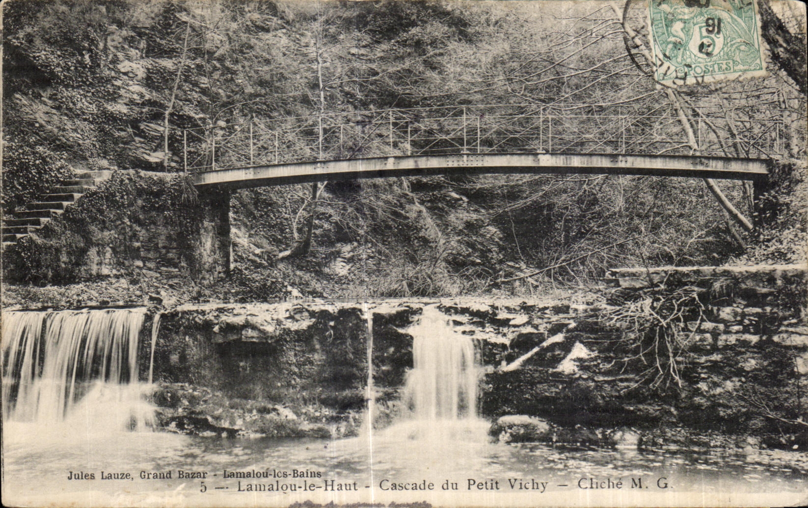 CPA Lamalou le Haut Cascade du Petit Vichy