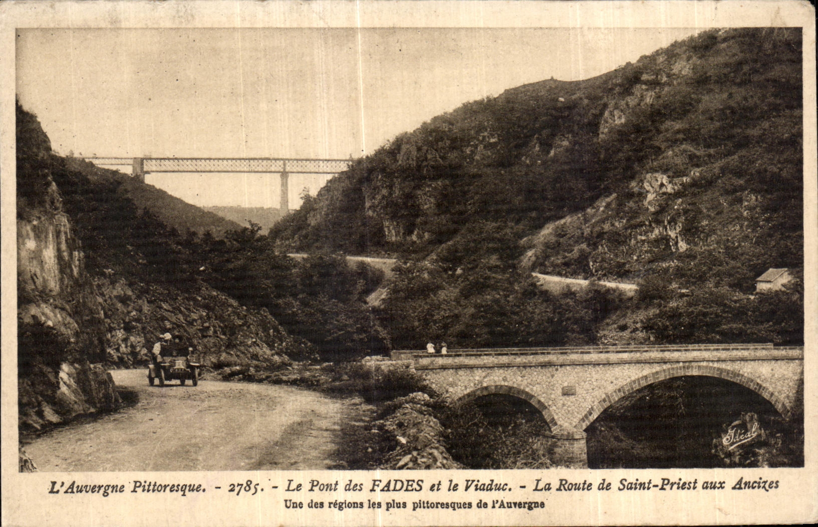 CPA L Auvergne Pittoresque Le Pont des Fades et le Viaduc La Route de Saint Priest aux Ancizes