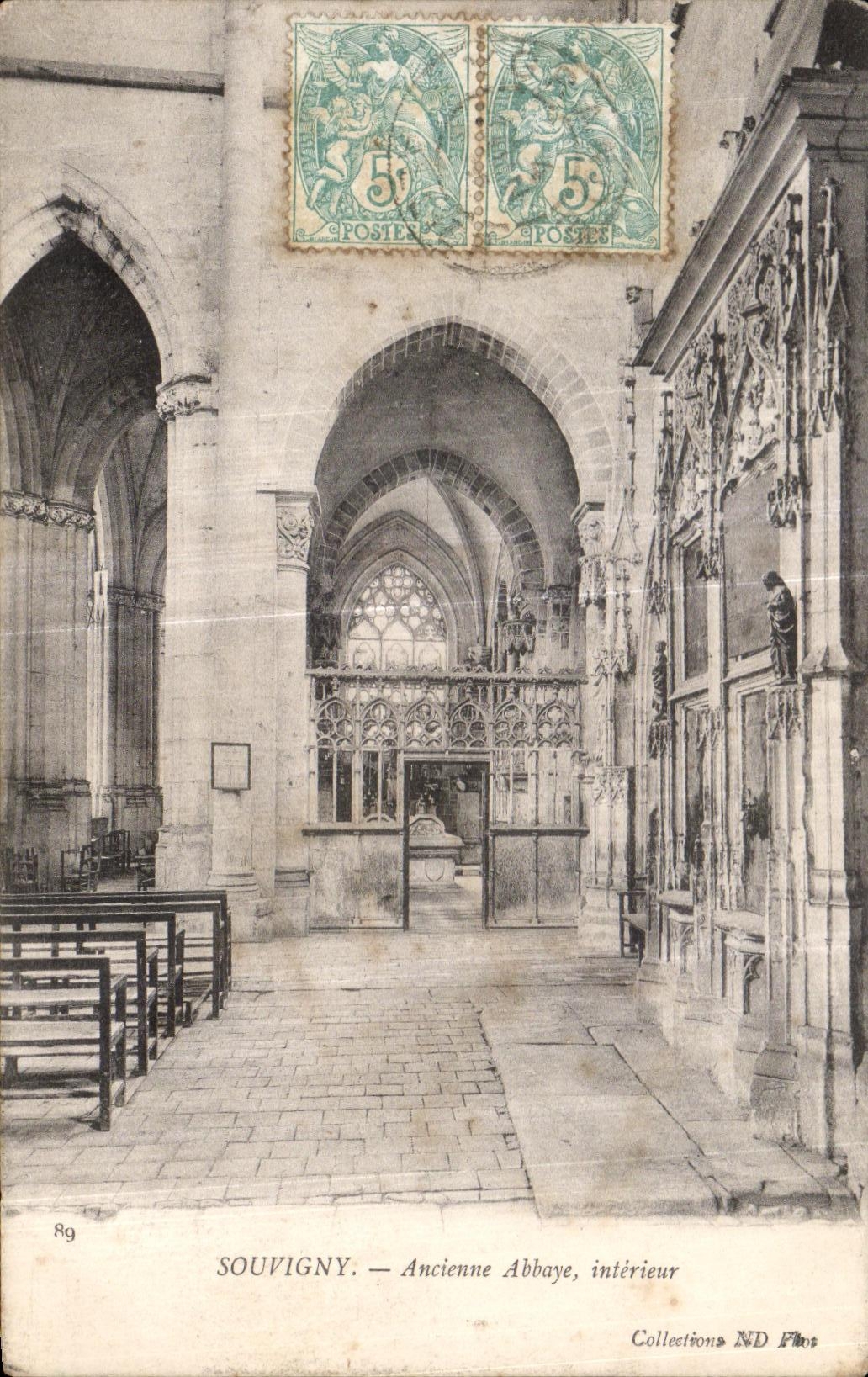 CPA Souvigny Ancienne Abbaye interieur