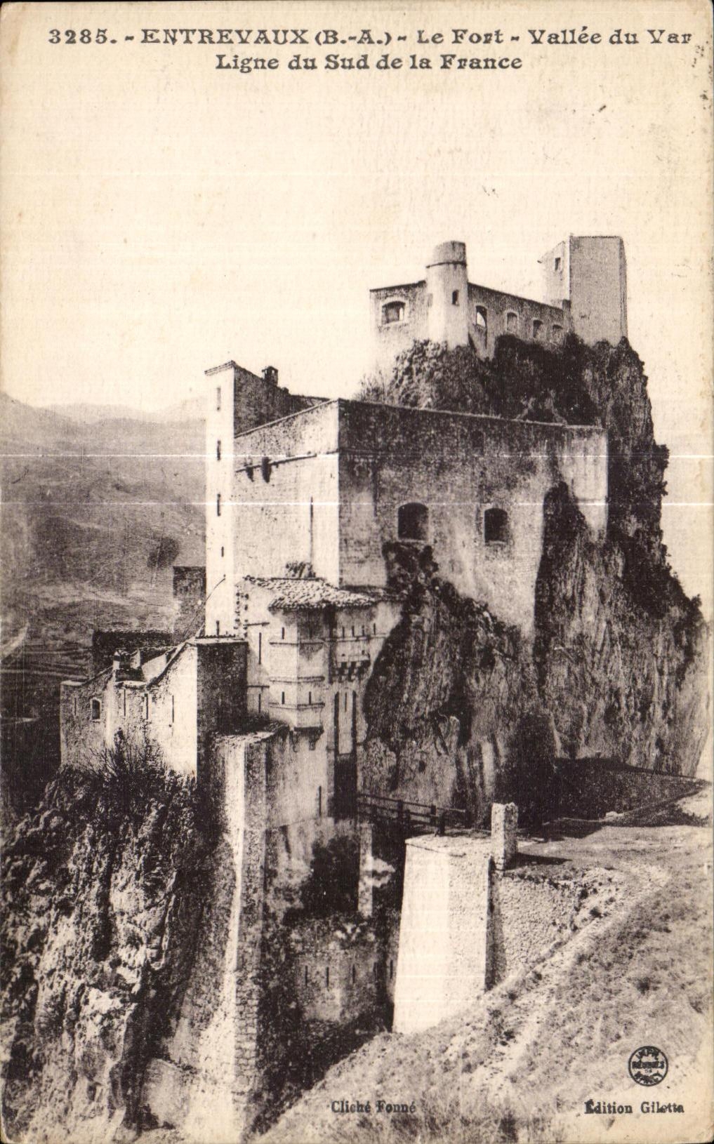 CPA Entrevaux Le Fort Vallee du Var Ligne du Sud de la France 