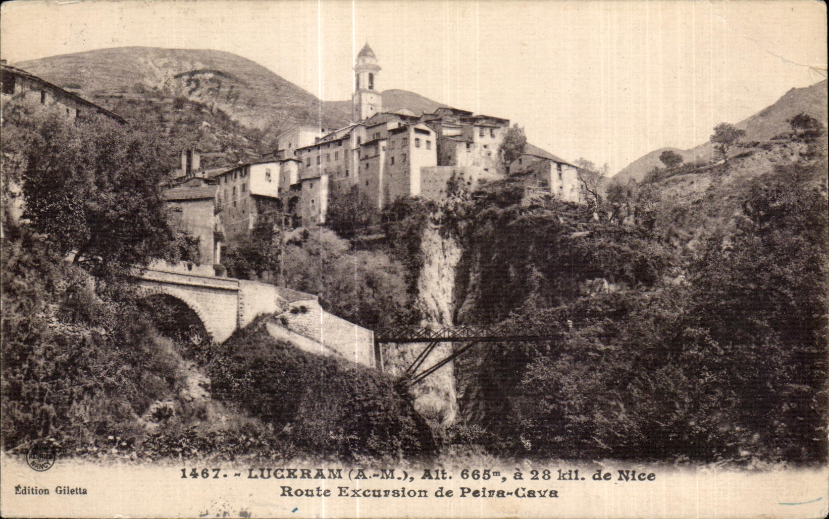 CPA Luceram De Nice Route Excursion de Peira Cava