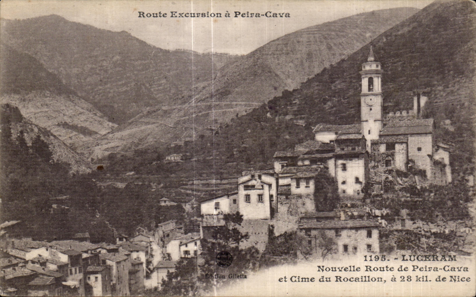 CPA Luceram Nouvelle Route de Peira Cava et Cime du Rocaillon Nice