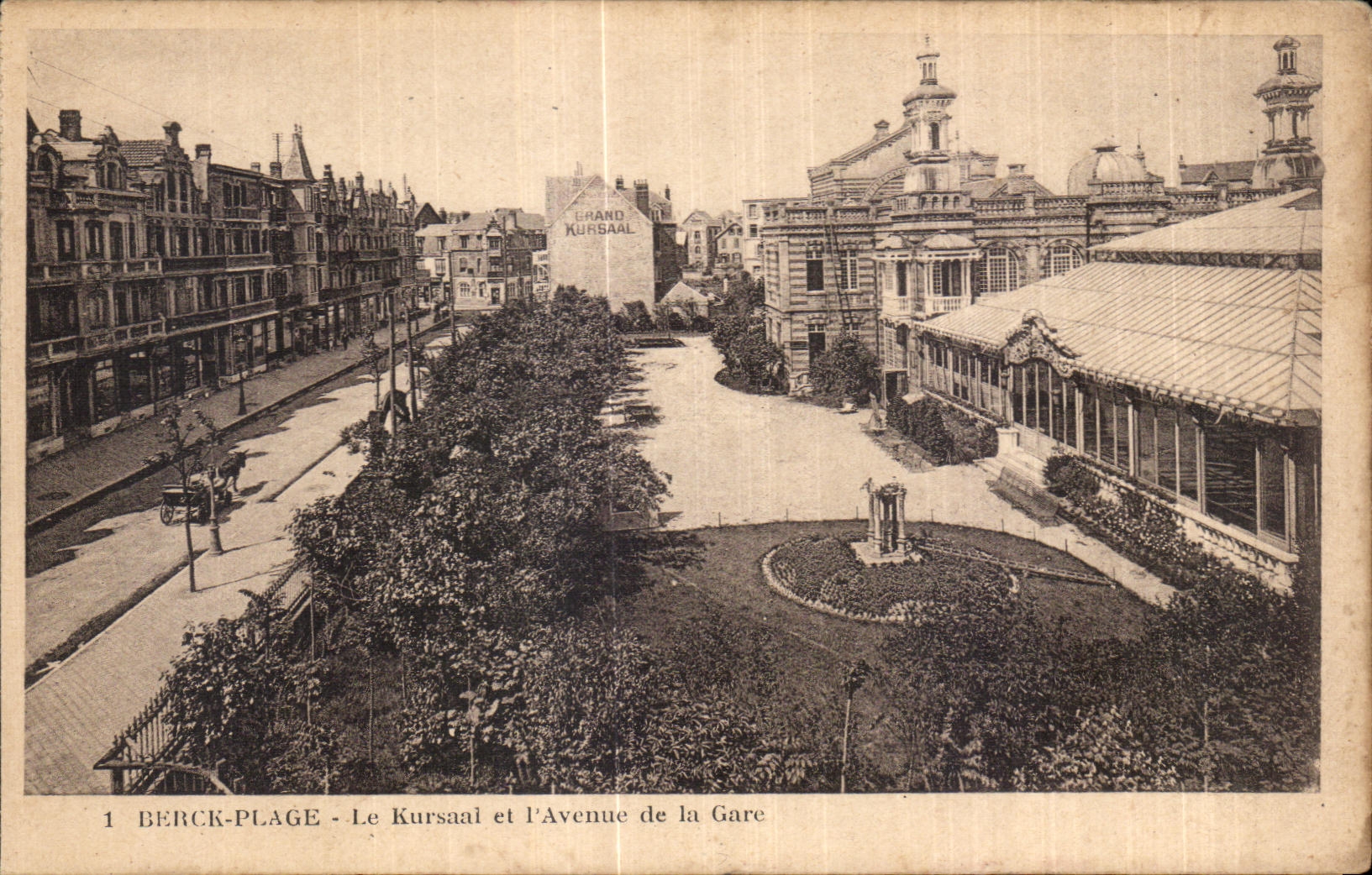 CPA Berck Plage Le Kursaal et I Avenue de la Gare