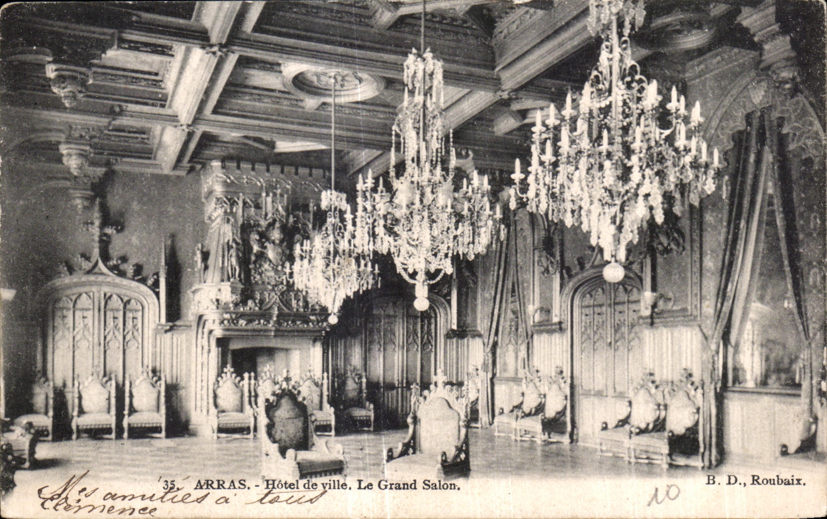 CPA Arras Hotel de Ville Le Grand Salon