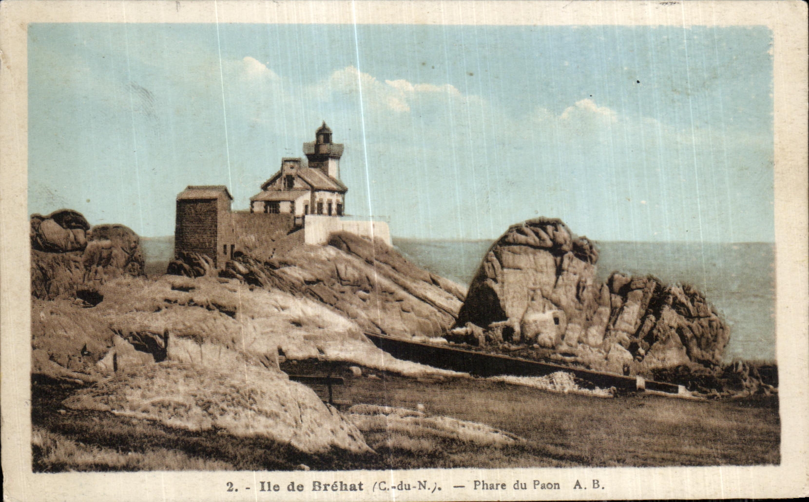 CPA Ile de Brehat La Greve du Phare du Paon